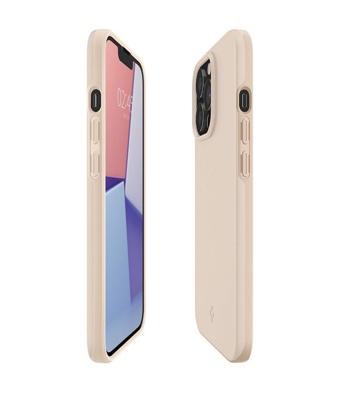 Противоударен Калъф за iPhone 13 Pro, Spigen Thin Fit Case, Бежов (3)