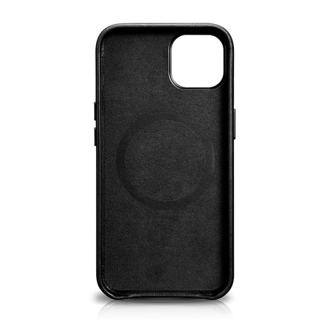 Magsafe Калъф от Естествена Кожа за iPhone 13 Mini, iCarer Leather Case, Черен (2)