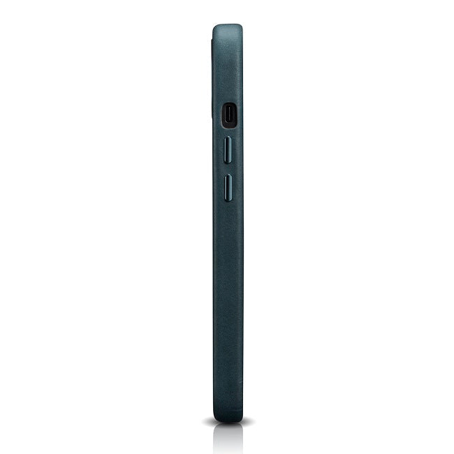 Magsafe Калъф от Естествена Кожа за iPhone 13, iCarer Leather Case, Син (6)