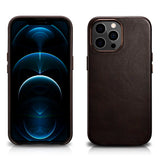Magsafe Калъф от Естествена Кожа за iPhone 13 Pro, iCarer Leather Case, Кафяв (7)