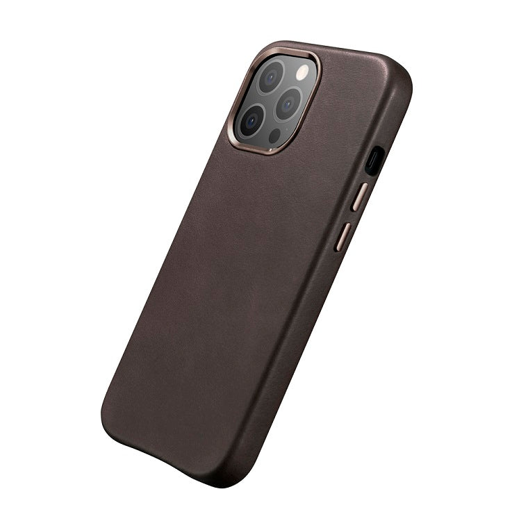 Magsafe Калъф от Естествена Кожа за iPhone 13 Pro, iCarer Leather Case, Кафяв (6)
