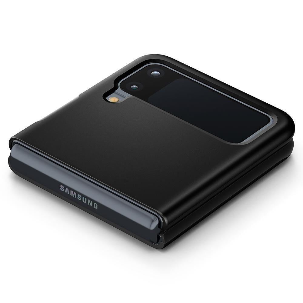 Противоударен Калъф за Samsung Z Flip 3, Spigen Thin Fit Case, Черен (2)