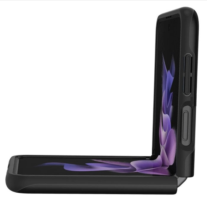 Противоударен Калъф за Samsung Z Flip 3, Spigen Thin Fit Case, Черен (7)