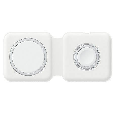 Двойно Безжично Зарядно Apple за iPhone и Watch, Magsafe Duo Charger, Бял (5)