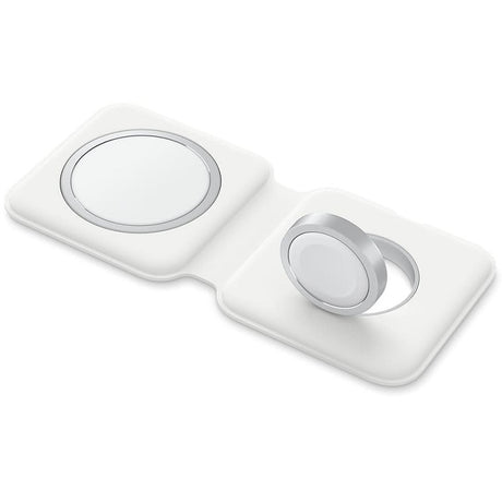 Двойно Безжично Зарядно Apple за iPhone и Watch, Magsafe Duo Charger, Бял
