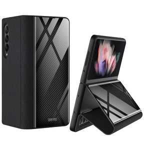 Луксозен Калъф за Samsung Z Fold 3, GKK Painting Carbon Case, Черен