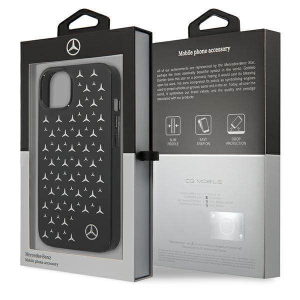 Луксозен Калъф за iPhone 13 Mini, Mercedes-Benz Silver Star Case, Черен (6)