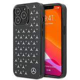 Луксозен Калъф за iPhone 13 Pro, Mercedes-Benz Silver Star Case, Черен