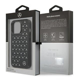 Луксозен Калъф за iPhone 13 Pro, Mercedes-Benz Silver Star Case, Черен (6)