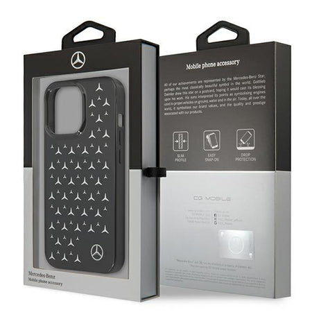 Луксозен Калъф за iPhone 13 Pro, Mercedes-Benz Silver Star Case, Черен (6)