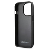 Луксозен Кожен Калъф за iPhone 13 Pro Max, Mercedes AMG Leather Case, Черен (5)