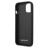 Луксозен Кожен Калъф за iPhone 13 Mini, Mercedes AMG Leather Case, Черен (5)
