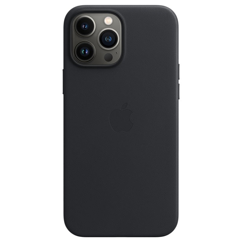 Оригинален Кожен Калъф за Apple iPhone 13 Pro Max, Leather Magsafe Case MM1R3ZM/A, Черен