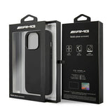 Луксозен Кожен Калъф за iPhone 13 Pro Max, Mercedes AMG Leather Case, Черен (6)
