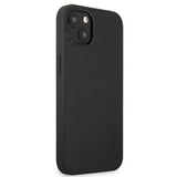 Луксозен Кожен Калъф за iPhone 13, Mercedes AMG Leather Case, Черен (3)