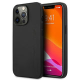 Луксозен Кожен Калъф за iPhone 13 Pro, Mercedes AMG Leather Case, Черен (2)