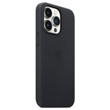 Оригинален Кожен Калъф за Apple iPhone 13 Pro, Leather Magsafe Case MM1H3ZM/A, Черен (2)