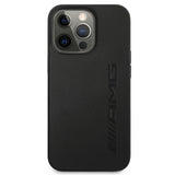 Луксозен Кожен Калъф за iPhone 13 Pro, Mercedes AMG Leather Case, Черен