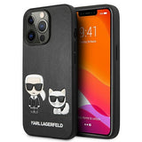 Луксозен Калъф за iPhone 13 Pro Max, Karl Lagerfeld Karl & Choupette Case, Черен
