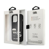 Луксозен Калъф за iPhone 13 Pro Max, Karl Lagerfeld Karl & Choupette Case, Черен (6)