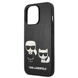 Луксозен Калъф за iPhone 13 Pro Max, Karl Lagerfeld Karl & Choupette Case, Черен (5)
