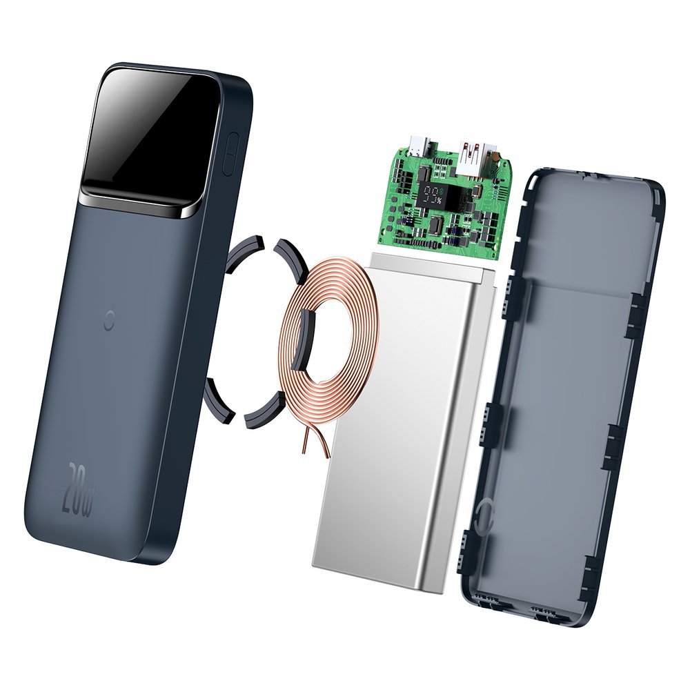 Външна Батерия с Magsafe за iPhone, Baseus USB-C PD20W 10000mAh, Черен (3)