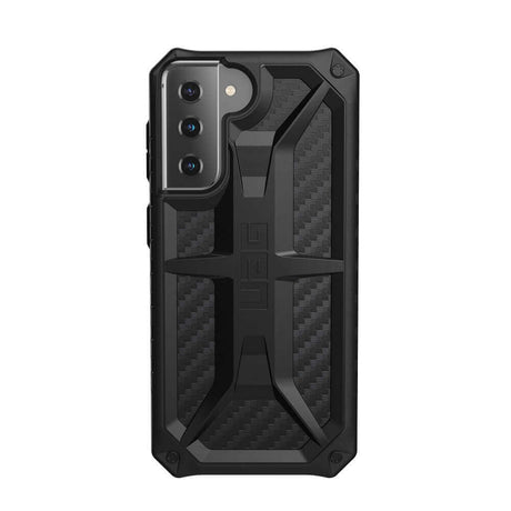 Противоударен Калъф за Samsung S21 Plus, UAG Monarch Carbon Fiber Case, Черен
