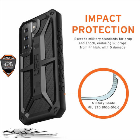 Противоударен Калъф за Samsung S21 Plus, UAG Monarch Carbon Fiber Case, Черен (5)