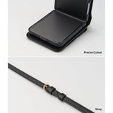 Кожен Калъф с Джоб за Samsung Z Flip 3, Ringke Folio Signature Case, Черен (4)