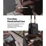 Кожен Калъф с Джоб за Samsung Z Flip 3, Ringke Folio Signature Case, Черен (6)