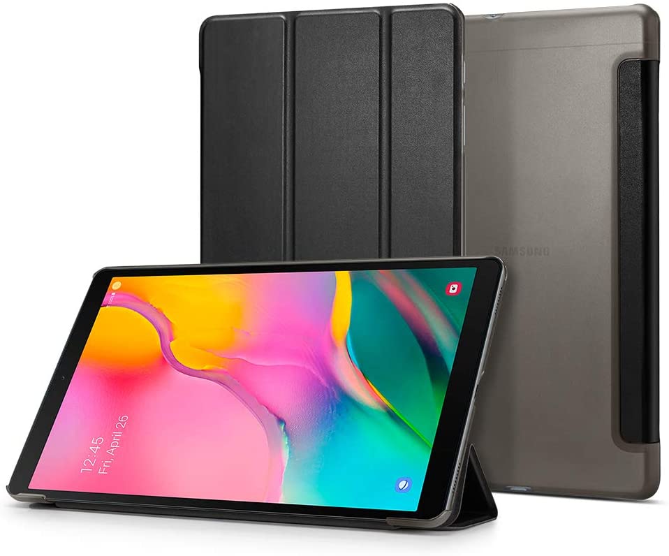 Кожен Калъф за Samsung Tab A 10.1 2019 T510/T515, Spigen Smart Fold Case, Черен