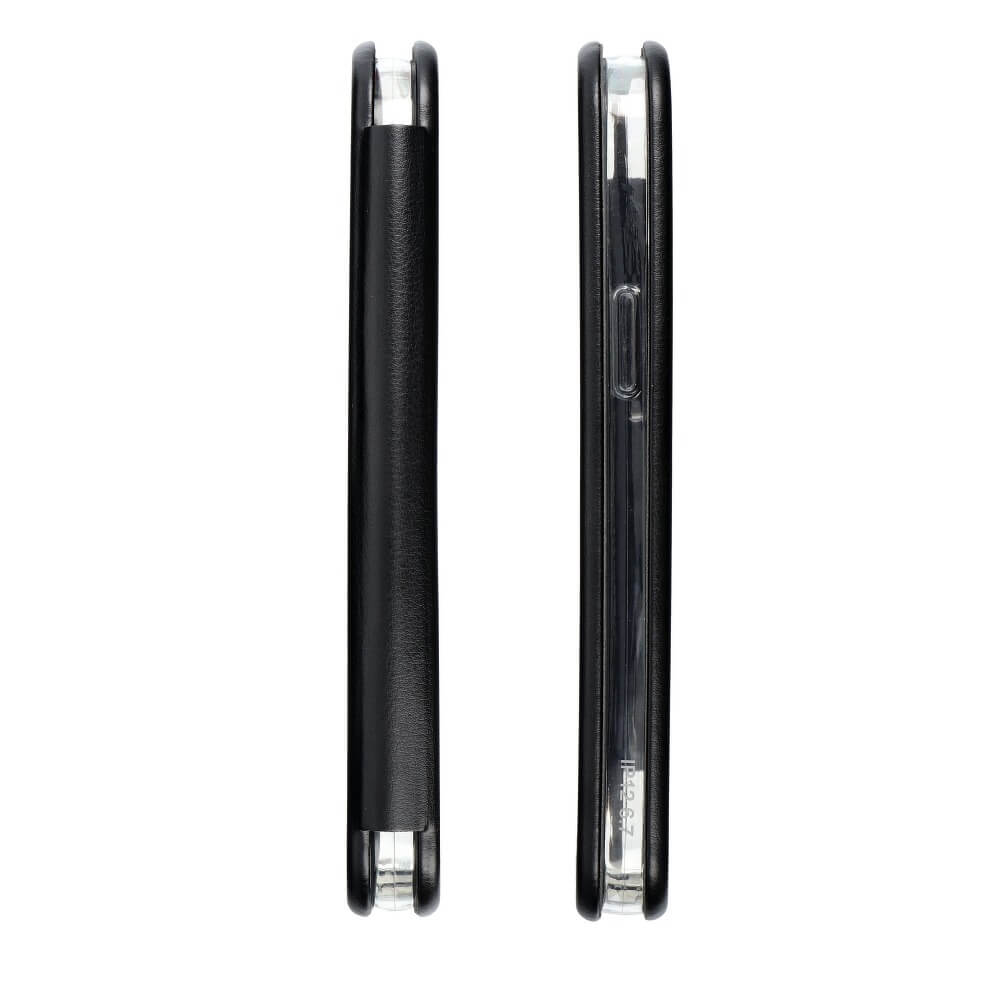 Кожен Калъф за iPhone 13 Pro Max, Forcell Elegance Book Case, Черен (7)