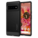 Противоударен Силиконов Калъф за Google Pixel 6 Pro, Spigen Rugged Armor Case, Черен
