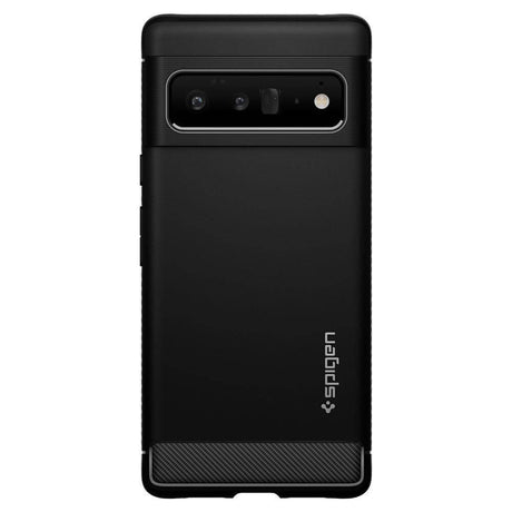 Противоударен Силиконов Калъф за Google Pixel 6 Pro, Spigen Rugged Armor Case, Черен (4)