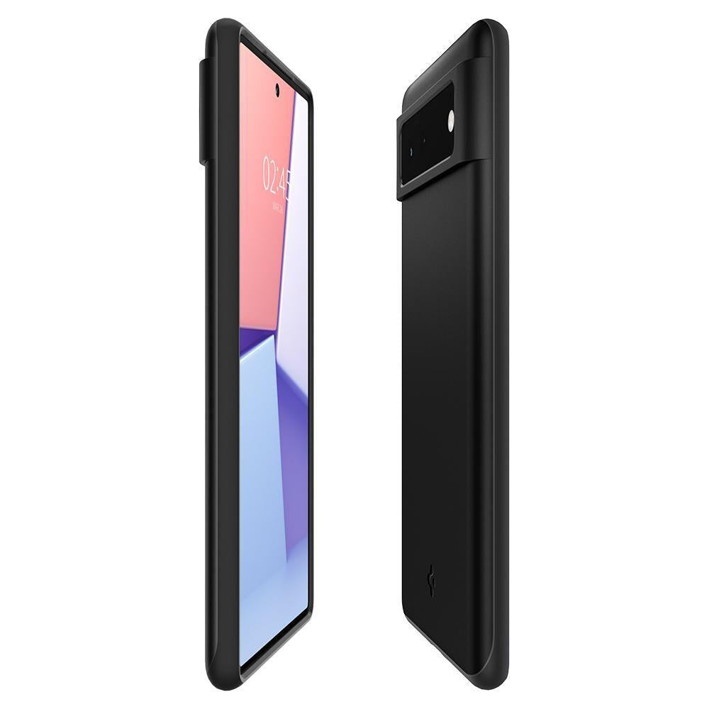 Противоударен Калъф за Google Pixel 6, Spigen Thin Fit Case, Черен (3)