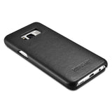 Калъф от Естествена Кожа за Samsung S8, iCarer Leather Book Case, Черен (4)
