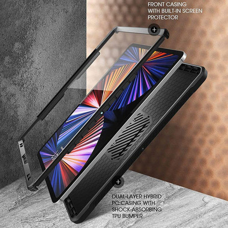 Противоударен Калъф за iPad Pro 12.9" 2022-2018/ Air 13, Supcase Unicorn Beetle Case, Черен (2)