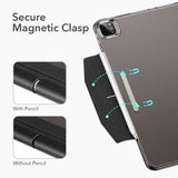 Калъф с Протектор за iPad Pro 12.9" 2022-2018, ESR TriFold Case&Glass, Черен (5)