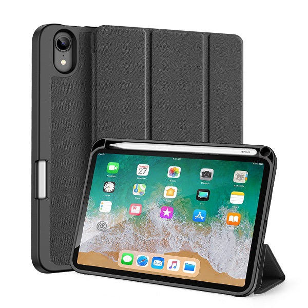 Калъф с Pen Поставка за iPad Mini 6/7 2024, Dux Ducis Domo Case, Черен