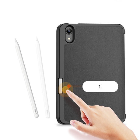 Калъф с Pen Поставка за iPad Mini 6/7 2024, Dux Ducis Domo Case, Черен (4)
