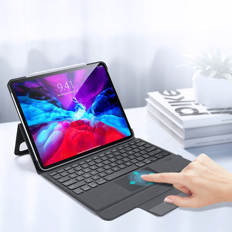 Калъф с Клавиатура за iPad Pro 12.9 2022-2018/ Air 13, Dux Ducis Touchpad Keyboard Case, Черен (2)