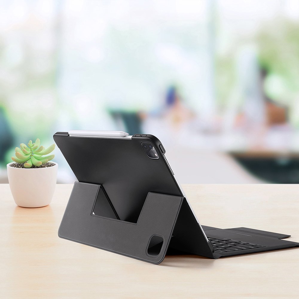 Калъф с Клавиатура за iPad Pro 12.9 2022-2018/ Air 13, Dux Ducis Touchpad Keyboard Case, Черен (4)