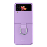 Матов Калъф с Пръстен за Samsung Galaxy Z Flip 3, GKK Ring Case, Лилав