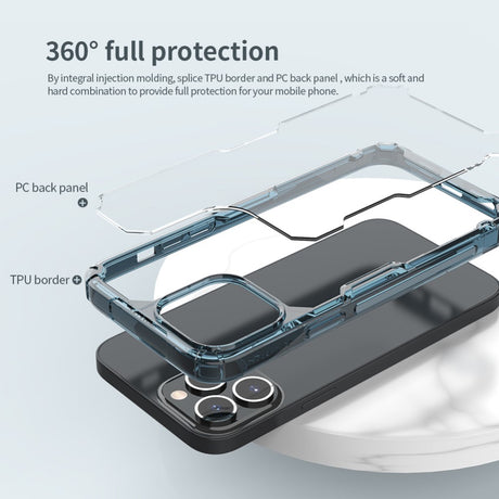 Противоударен Калъф за iPhone 13 Pro, Nillkin TPU Pro Case, Син (4)