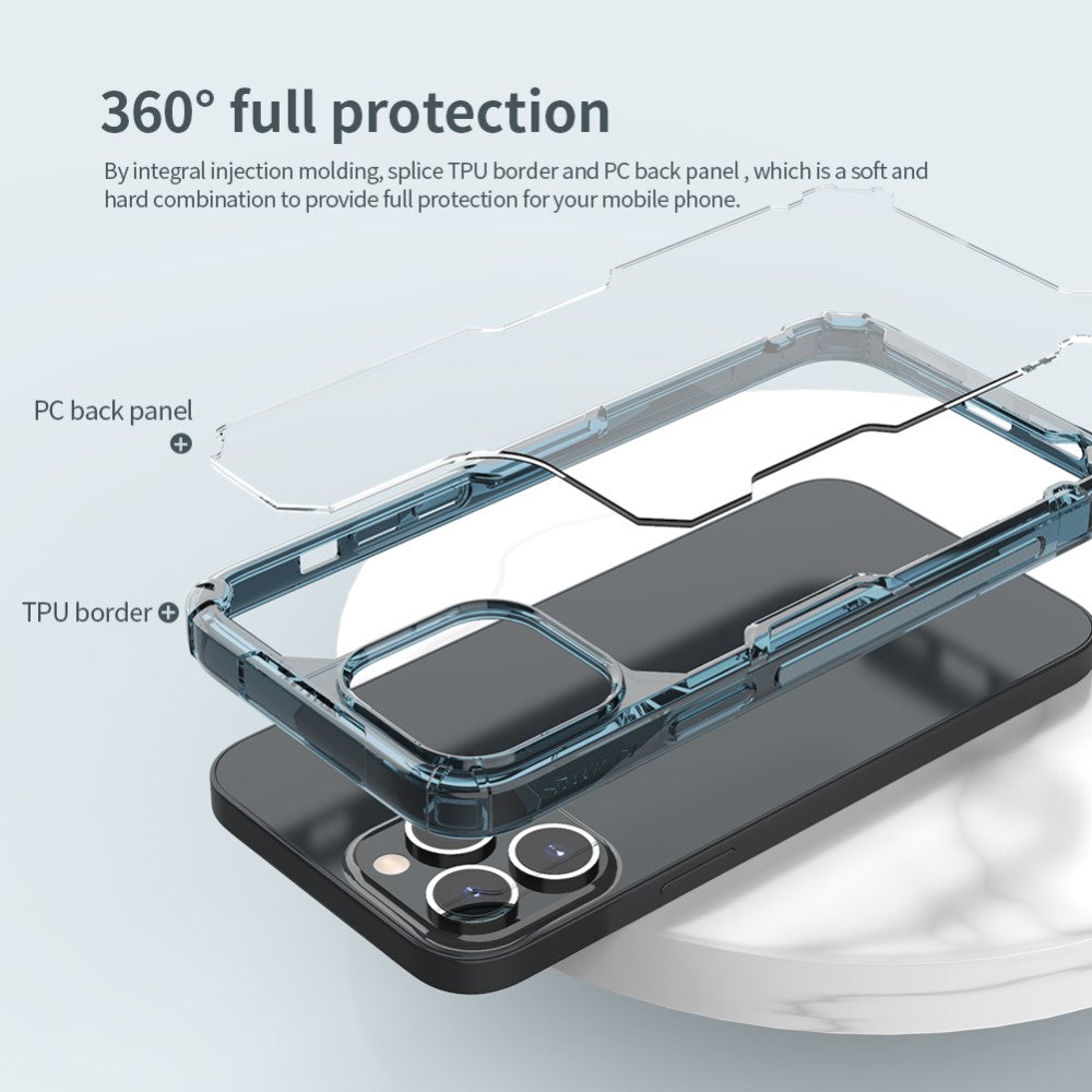 Противоударен Калъф за iPhone 13 Pro Max, Nillkin TPU Pro Case, Син (4)