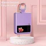 Матов Калъф с Пръстен за Samsung Galaxy Z Flip 3, GKK Ring Case, Лилав (5)