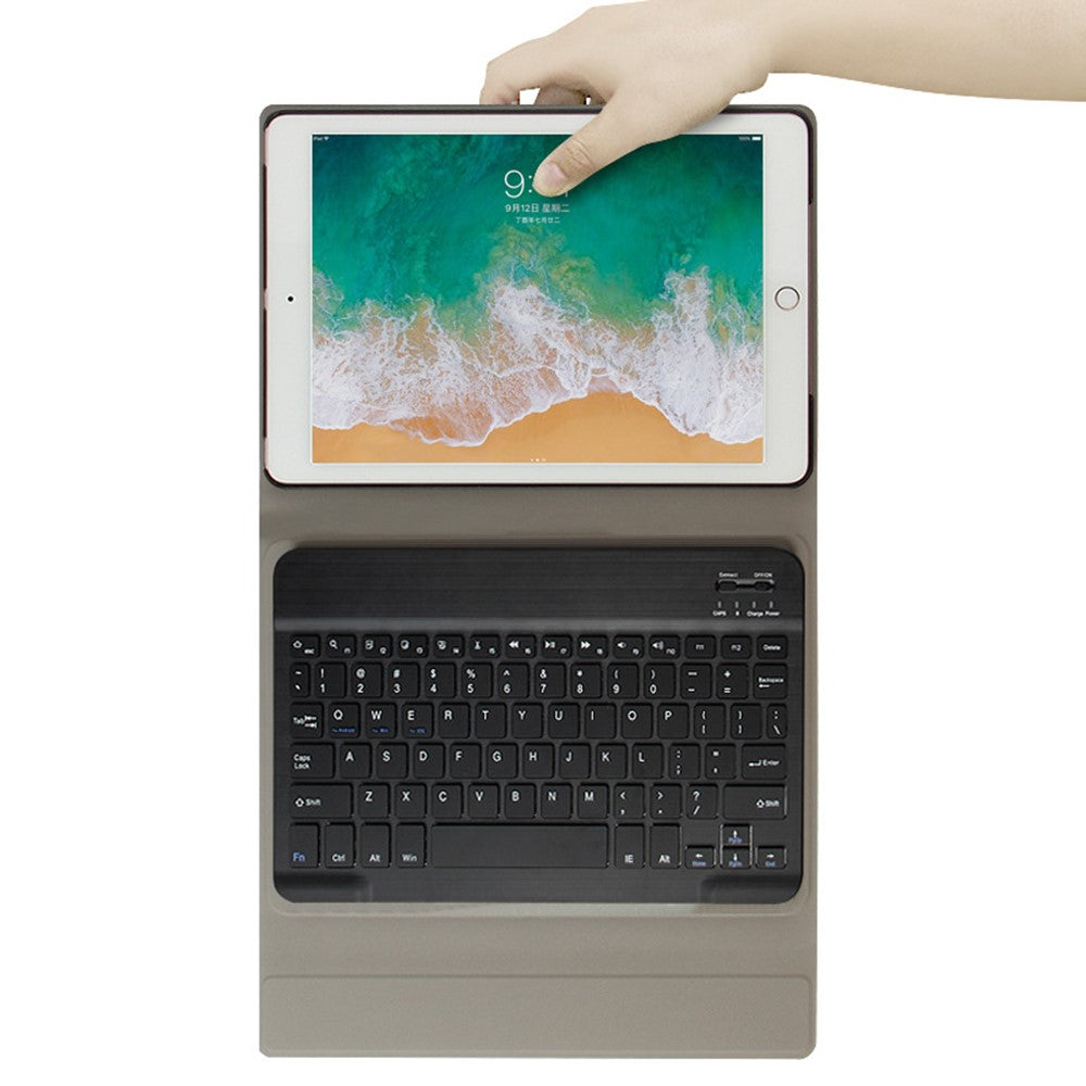 Калъф с Клавиатура за iPad 9/ 8/ 7 10.2", Bluetooth Keyboard Case, Черен (6)