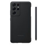 Оригинален Калъф с Писалка за Samsung S21 Ultra Silicone Cover S Pen Case EF-PG99PTB, Черен