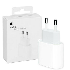 Оригинално Зарядно за iPhone USB-C, Apple 220v PD 20w MHJE3, Бял