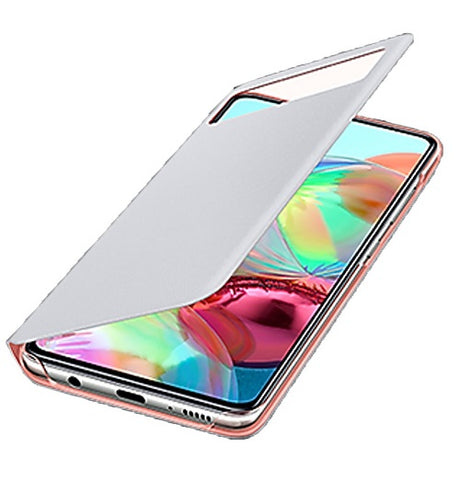Оригинален Активен Калъф за Samsung A71 S-View Book Case EF-EA715PWE, Бял (2)